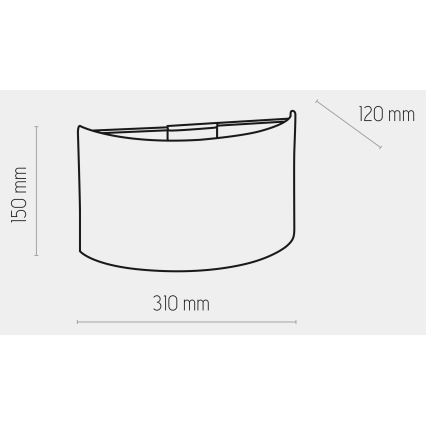 Aplică RONDO 1xE27/15W/230V neagră