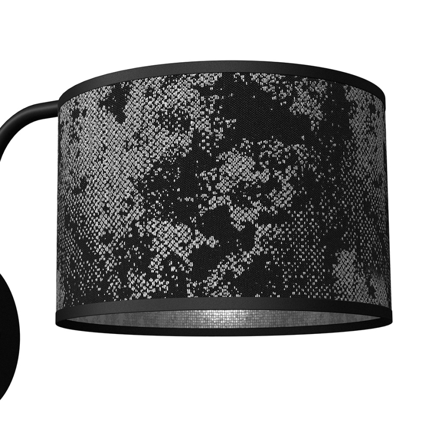 Aplică SATINO 1xE27/60W/230V neagră/gri