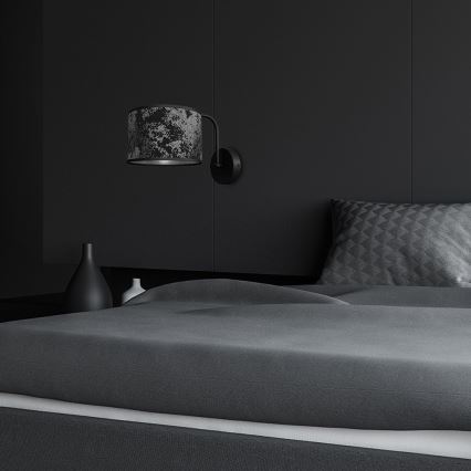 Aplică SATINO 1xE27/60W/230V neagră/gri