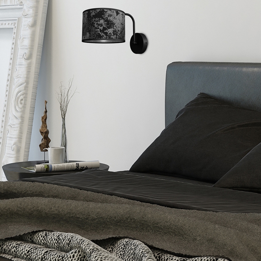 Aplică SATINO 1xE27/60W/230V neagră/gri