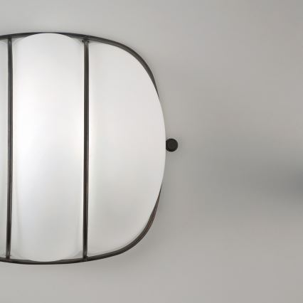 Aplică SIRU CAGE 1xGX53/10W/230V 20 cm negru/alb sticlă venețiană