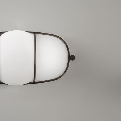 Aplică SIRU CAGE 1xGX53/10W/230V 22 cm negru/alb sticlă venețiană