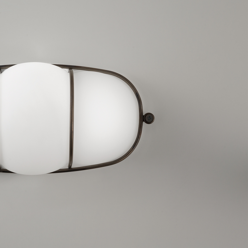 Aplică SIRU CAGE 1xGX53/10W/230V 22 cm negru/alb sticlă venețiană