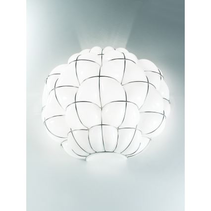 Aplică SIRU POUFF 1xE27/60W/230V crom/alb sticlă venețiană