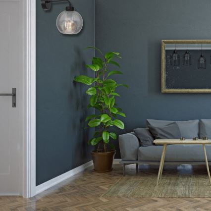 Aplică SOFIA 1xE27/60W/230V negru