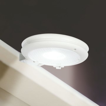 Aplica solară de perete cu LED, 1,2 V, 1000 mAh, IP44, alb