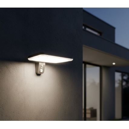 Lampă de perete solară cu senzor PHOENIX LED/15W/3,2V 3000/4000K IP65 6000 mAh