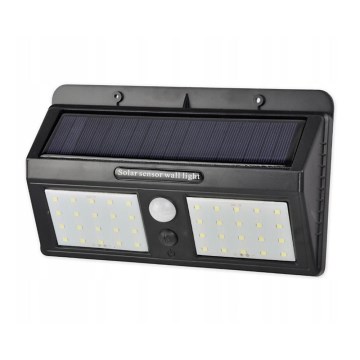 Aplică solară de perete cu LED și senzor, 1,2W/3,7V, 1200 mAh, IP44