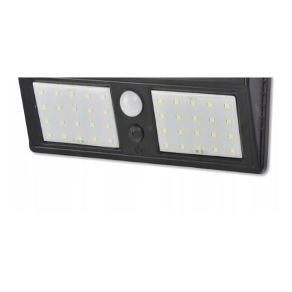 Aplică solară de perete cu LED și senzor, 1,2W/3,7V, 1200 mAh, IP44