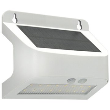 Aplică solară de perete cu LED și senzor SOLTO LED/6W/3,7V 4000K IP54 2400 mAh albă