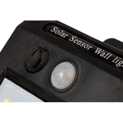 Aplica solară de perete cu senzor LED/0,55W/3,7V 1200 mAh IP65