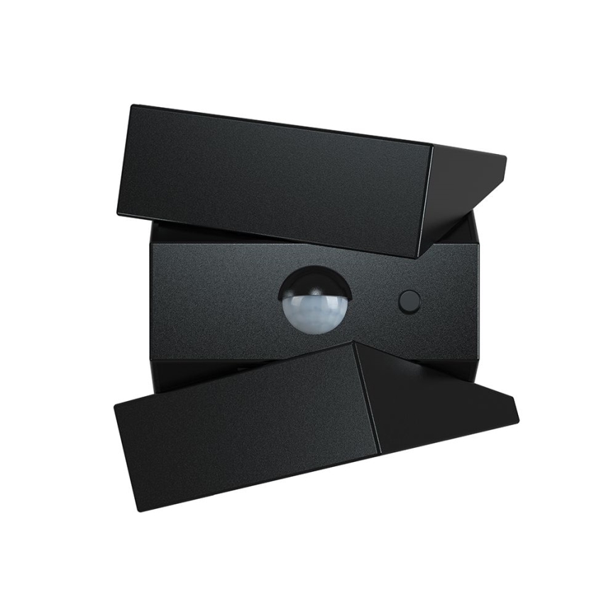 Aplică solară de perete LED cu senzor LED/2,5W/3,7V 3000/4000/6000K IP65 1200 mAh neagră