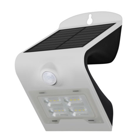 Aplica solara de perete cu senzor LED/2W IP65 alb