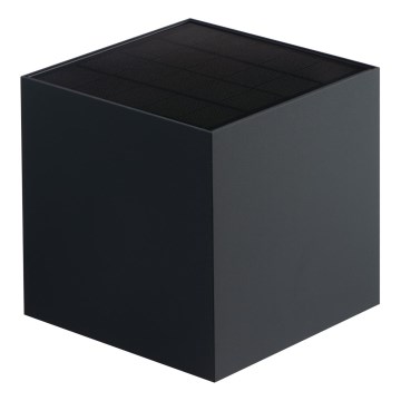 Aplica solară de perete cu senzor REKA LED, 6 W, 3,7 V, 1800 mAh, 3000/4000/6500K, IP65, negru