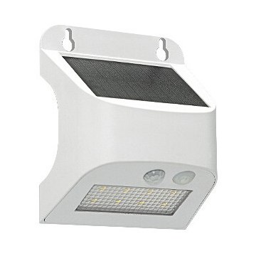 Aplica solară de perete cu senzor SOLTO, LED 3W, 3,7V, 4000K, IP54, 1200 mAh, albă