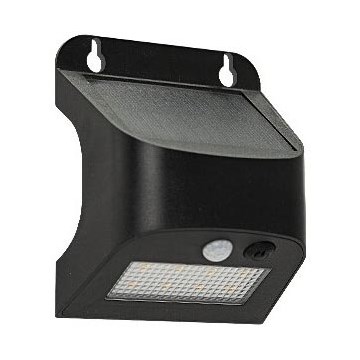 Aplica solară de perete cu senzor SOLTO, LED 3W, 3,7V, 4000K, IP54, 1200 mAh, negru