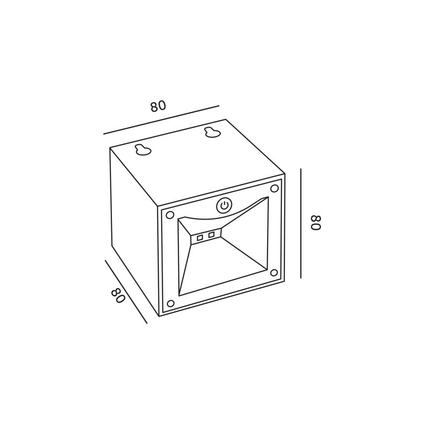Aplica solară de perete QUERK LED/1,2V 3000/4000K IP54 800 mAh
