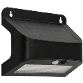 Aplica solară LED de perete cu senzor SOLTO, 6 W, 3,7 V, 4000 K, IP54, 2400 mAh, neagră