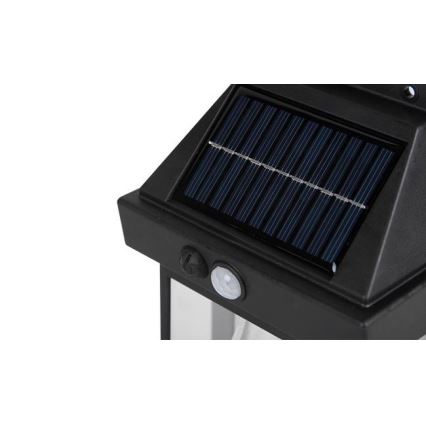 Aplică solară LED de perete pentru exterior, cu senzor, LED/1W/3,7V 1200 mAh IP65