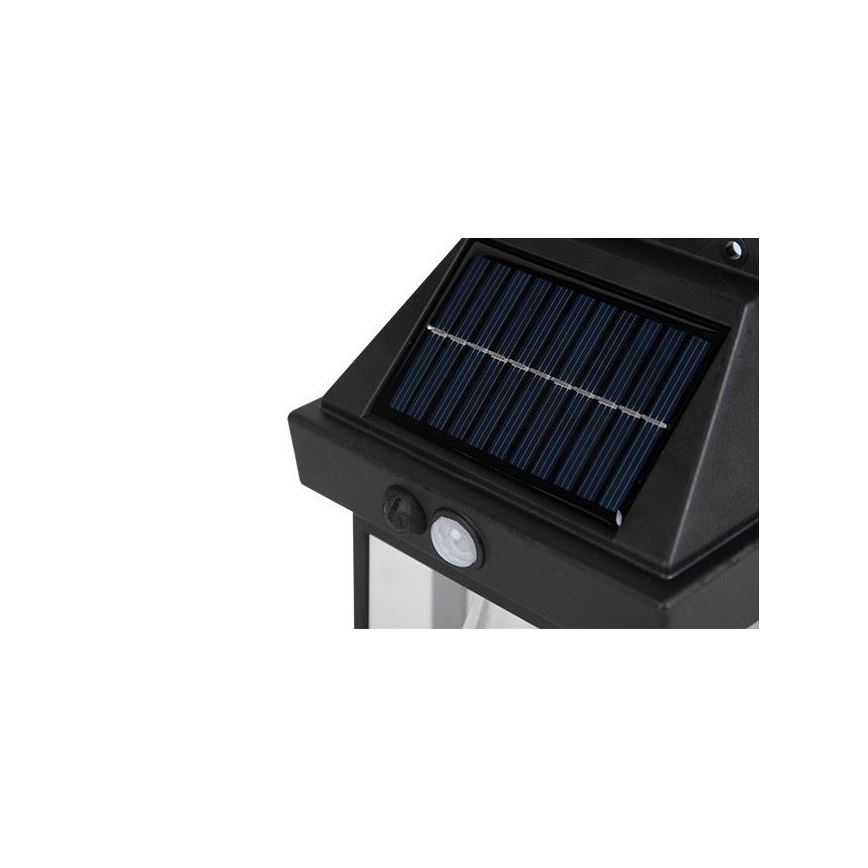 Aplică solară LED de perete pentru exterior, cu senzor, LED/1W/3,7V 1200 mAh IP65