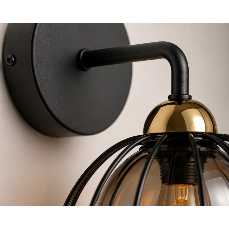 Aplică SOLO BLACK 1xE27/60W/230V black/gold