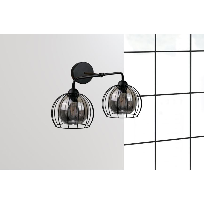 Aplică SOLO BLACK 2xE27/60W/230V