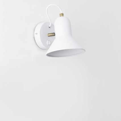 Aplica spot de perete ASTAMA 1xE27/40W/230V alb/alamă