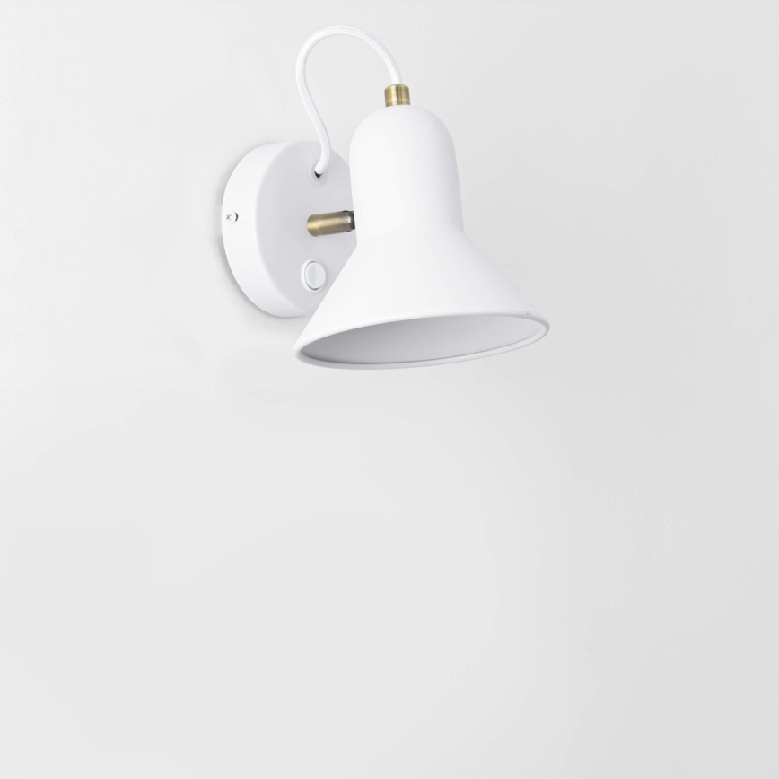 Aplica spot de perete ASTAMA 1xE27/40W/230V alb/alamă