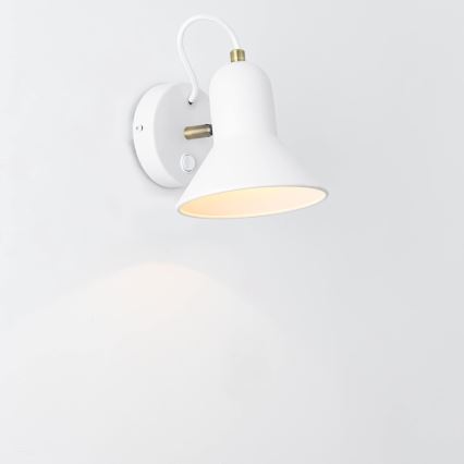 Aplica spot de perete ASTAMA 1xE27/40W/230V alb/alamă