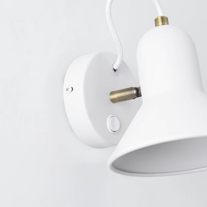 Aplica spot de perete ASTAMA 1xE27/40W/230V alb/alamă