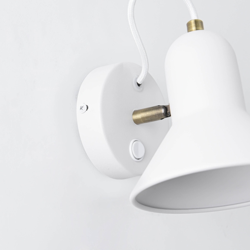 Aplica spot de perete ASTAMA 1xE27/40W/230V alb/alamă