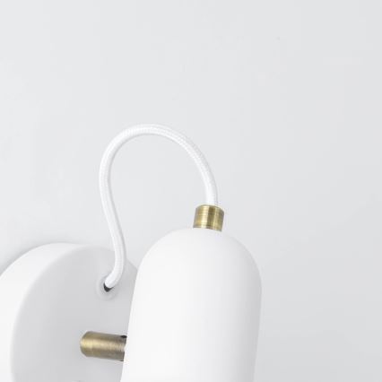 Aplica spot de perete ASTAMA 1xE27/40W/230V alb/alamă