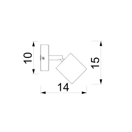 Aplica spot de perete DEMIA 1xGU10/8W/230V bej