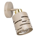 Aplica spot de perete ELEN 1xE27/35W/230V, bej/auriu