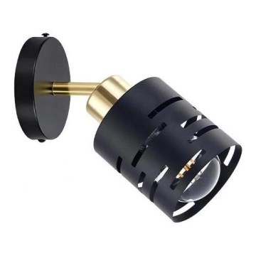 Aplica spot de perete ELEN 1xE27/35W/230V negru/auriu