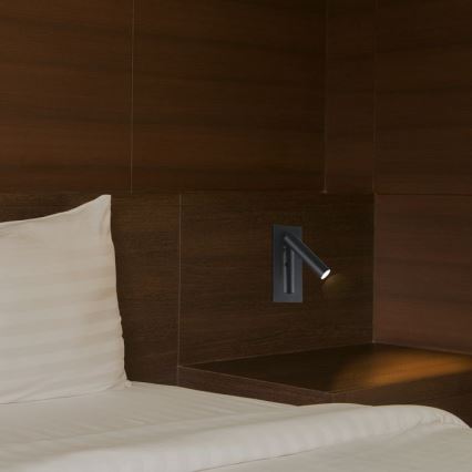 Aplică spot de perete LED/2W/230V 3000K, neagră