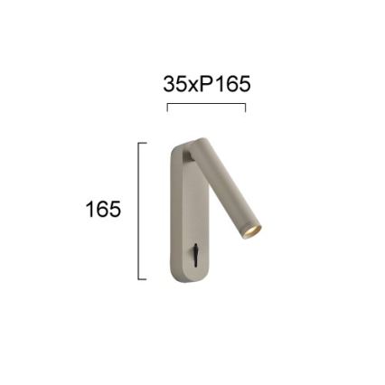 Aplica spot de perete LED ABRIEL LED/6W/230V, bej