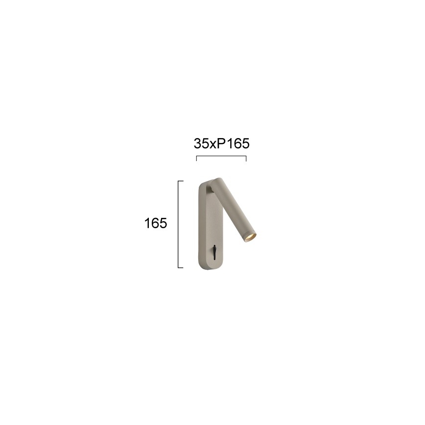 Aplica spot de perete LED ABRIEL LED/6W/230V, bej