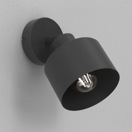 Aplica spot de perete PARKLA 1xE27/15W/230V neagră