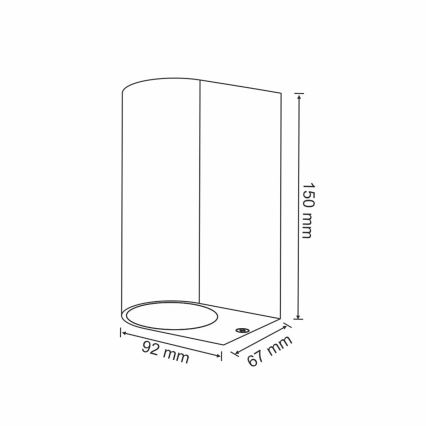 Aplică spot exterior BOSTON 2xGU10/10W/230V IP44