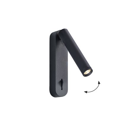 Aplică spot LED de perete ABRIEL LED/6W/230V negru