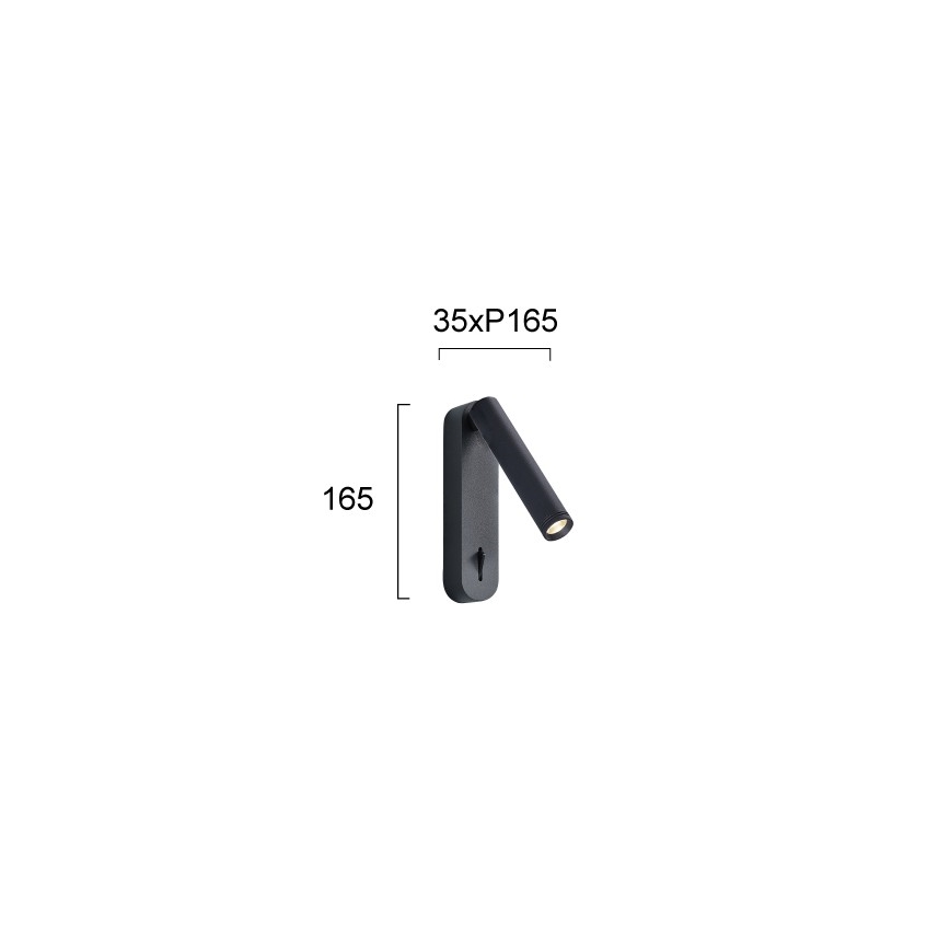 Aplică spot LED de perete ABRIEL LED/6W/230V negru