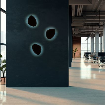 Aplică STONE 3xG9/8W/230V 37x49 cm negru