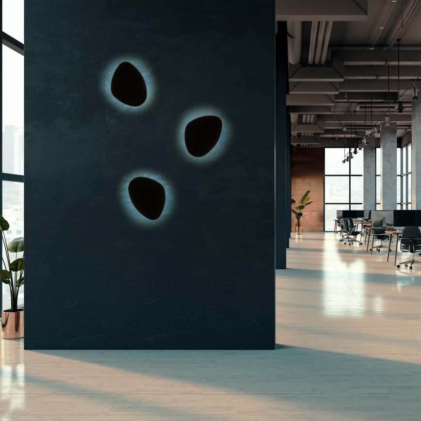 Aplică STONE 3xG9/8W/230V 37x49 cm negru