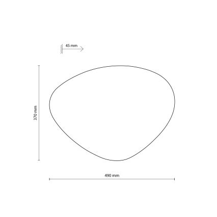 Aplică STONE 3xG9/8W/230V 37x49 cm negru