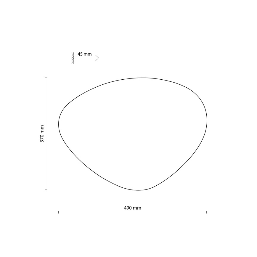 Aplică STONE 3xG9/8W/230V 37x49 cm negru