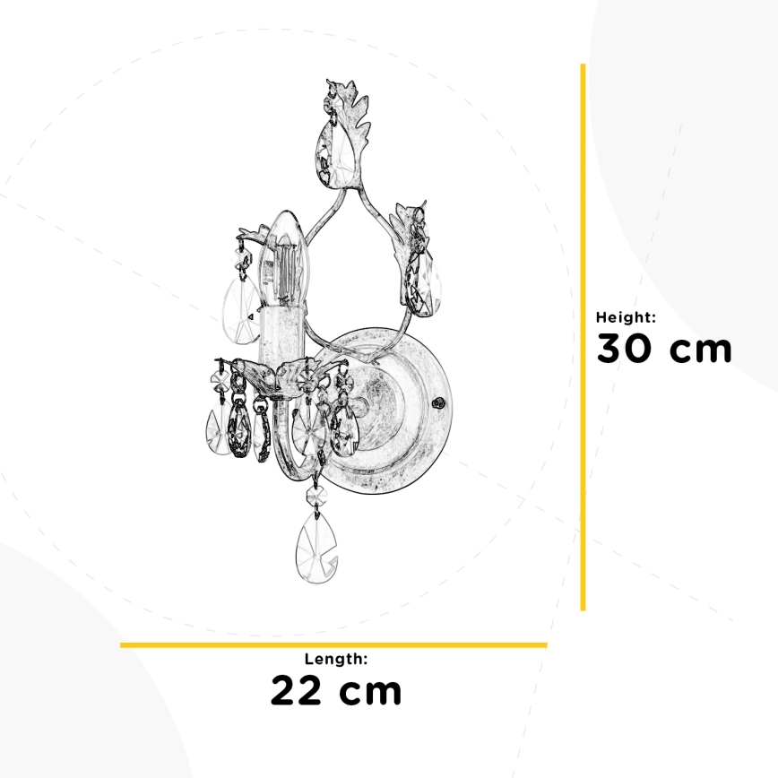 Aplică TERESA 1xE14/6W/230V bronz ONLI