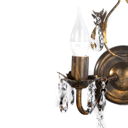 Aplică TERESA 2xE14/6W/230V bronz ONLI