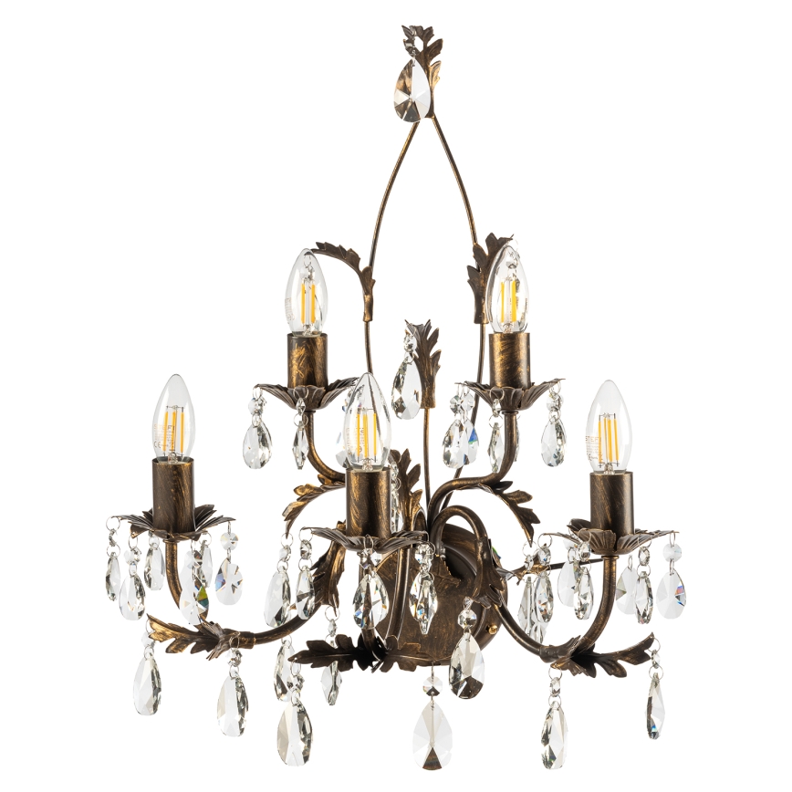 Aplică TERESA 5xE14/6W/230V bronz ONLI