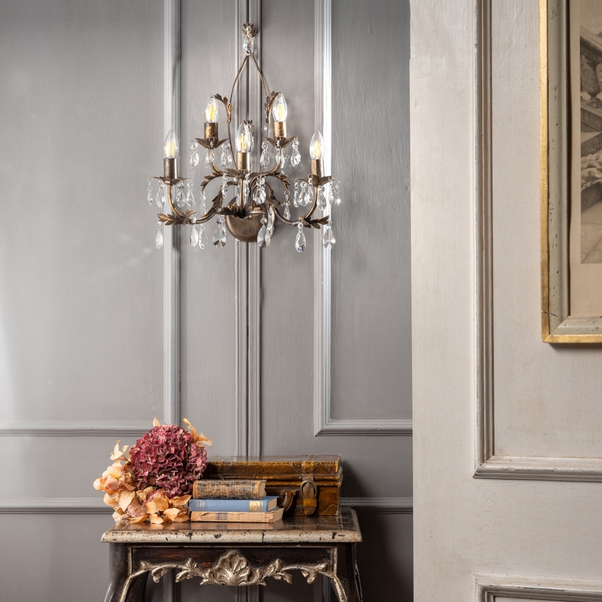 Aplică TERESA 5xE14/6W/230V bronz ONLI